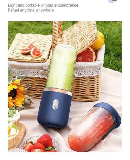 Portable Juicer Cup 6 Blade Blender Bottle Household Fruit Juicer Cup Smoothie Blender USB Rechargeable Juicer Kitchen Tool