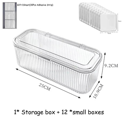 20pcs Press On Nail Packaging Boxes With Double Sided Adhesive Nail Tape Acrylic Press On Nail Storage Box in 4 Colors For Nail