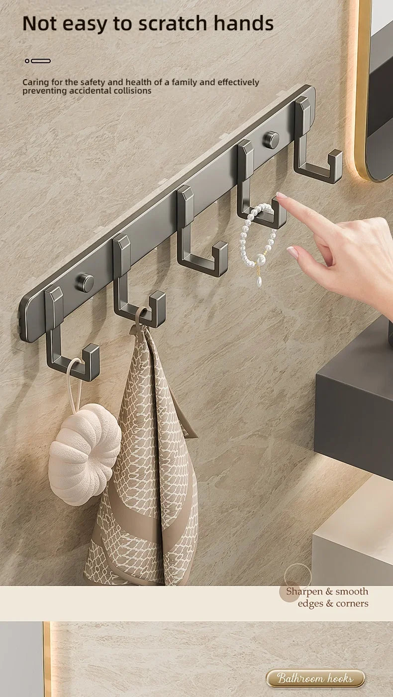 Hooks Over The Door 6 Hooks Clothes Coat Hat Towal Hanger Bathroom Organizer Rack By Hanger Holder Home Kitchen Accessories