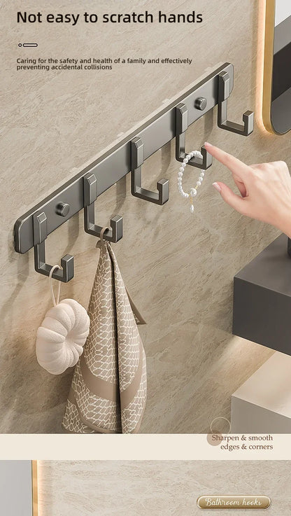 Hooks Over The Door 6 Hooks Clothes Coat Hat Towal Hanger Bathroom Organizer Rack By Hanger Holder Home Kitchen Accessories