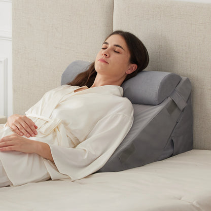 3PCS Orthopedic Bed Wedge Pillow Set for Sleeping,  for Post Surgery, Back, Neck, Leg and Knee Pain Relief, Acid Reflux, Snoring