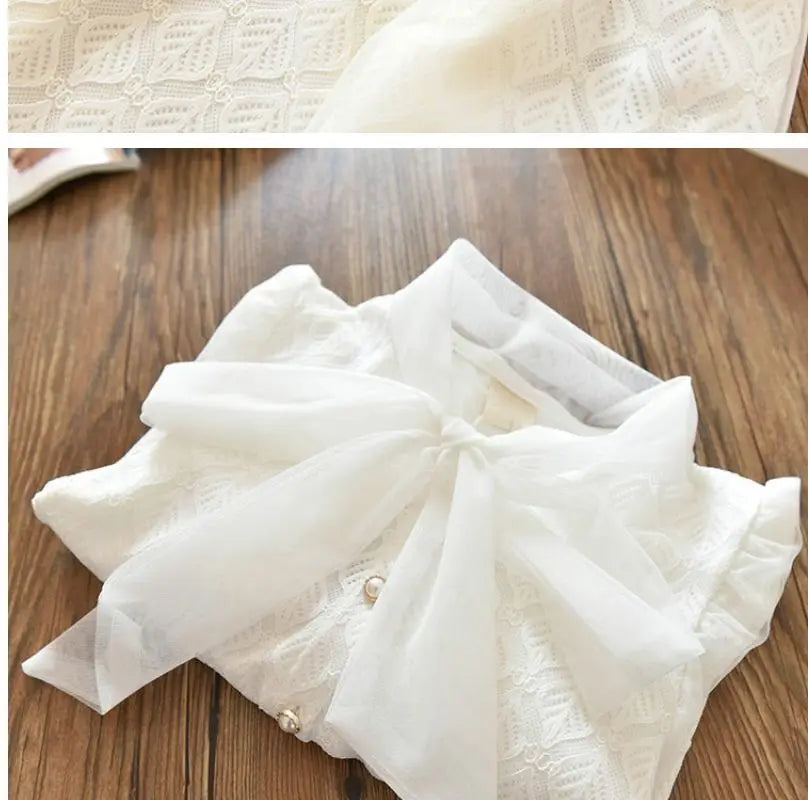 Girls' Shirt 2023 New Medium and Large Children Spring and Autumn Thin Long Sleeve Baby Shirt