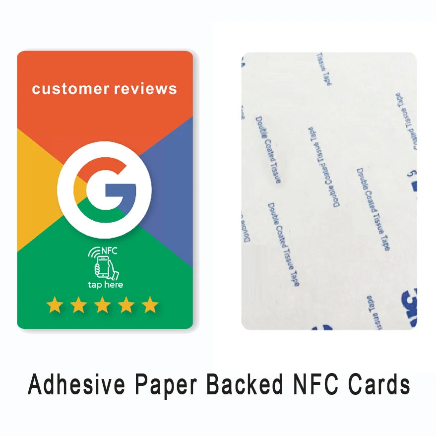 Google Review French Italian English Language NFC Card Simple with Google review Waterproof Durable