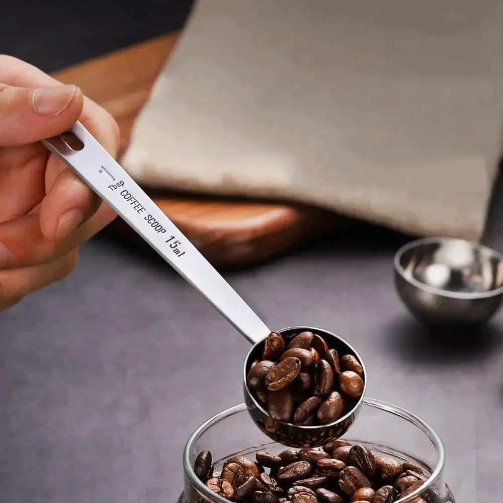 15/30ml Stainless Steel Measuring Spoon Powder Pressing Spoon Coffee Spoon with Scale Household Seasoning Spoon Measuring Spoon