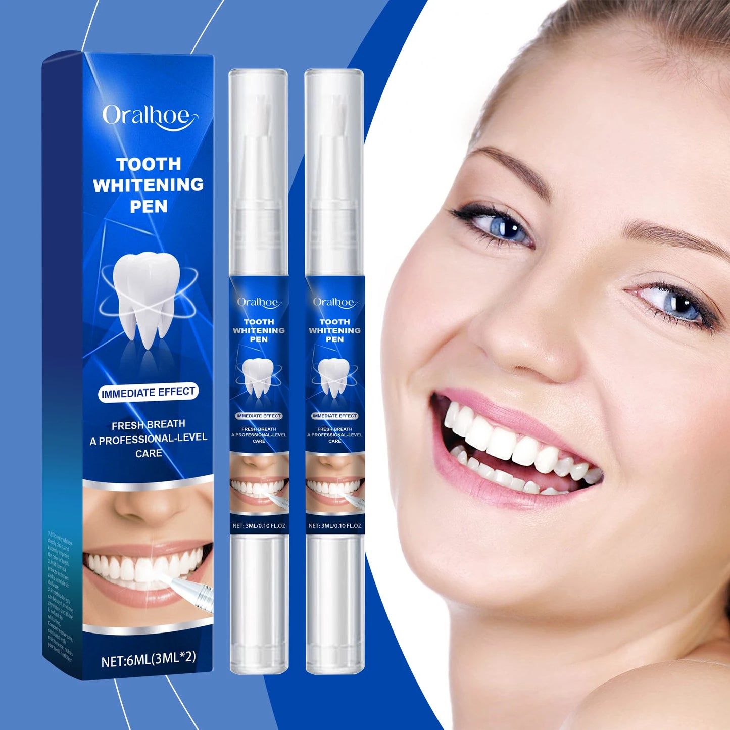 Teeth Whitening Gel Pen Dental Whitener Remove Stains Reduce Yellowing Teeth Gums Treatment Fresh Breath Tooth Brightening Serum