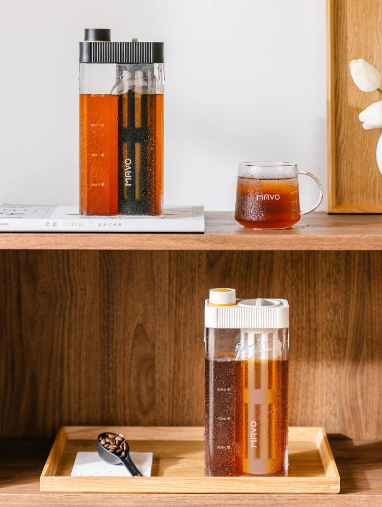 MAVO Manual Cold Brewer 800ml Ice Coffee Maker Cold Brew Coffee Pot Iced Coffee Brewer Coffee brewing kit Cold brew coffee maker