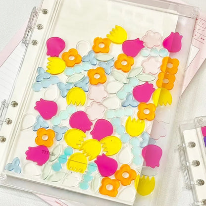 Transparent And Visible Acrylic Notebook Diy Creative Stationery A7/A5 Notebook Quicksand Loose Leaf Notebooks Students Supplies