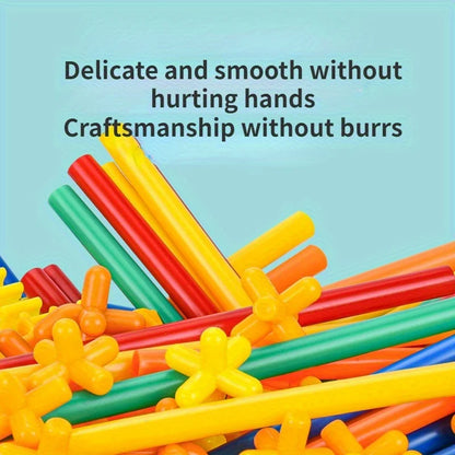 Straw Builder Toys Construction Toys Interlocking Plastic Toys, Engineering Toys, Fine Tube Building Blocks Toys