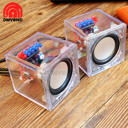 Portable BL Speaker Production Kit Electronic DIY Parts Transparent Speaker Parts Welding Training Accessories Audio Parts DIY