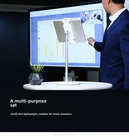 Sturdy Tablet Stand with Adjustable Viewing Angles - Ideal for Bedside, Desktop, and Kitchen Use