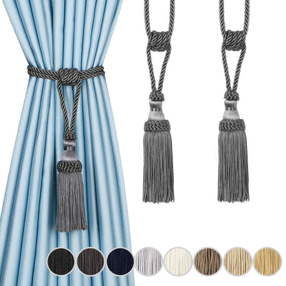 1PC Curtain Tiebacks Tassel Curtain Clips Rope Curtain Tie Backs Holdbacks Decorative  Curtain Holder Accessories For Drape