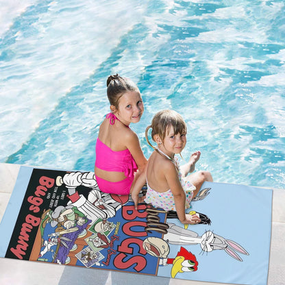 Bunnys Anime Cartoon Beach Towel Baby Bugs Bunny, Hand Shower, Travel Towels, Bathroom, Cute Room Decor, Bath