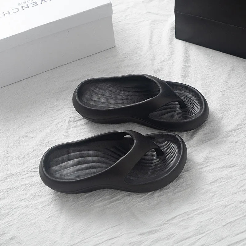 High-end And Touching Flip-flops For Summer Wear, Anti-slip, Anti-odor, And Comfortable Home Slippers That Pinch The Feet