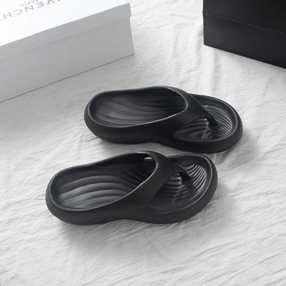 High-end And Touching Flip-flops For Summer Wear, Anti-slip, Anti-odor, And Comfortable Home Slippers That Pinch The Feet