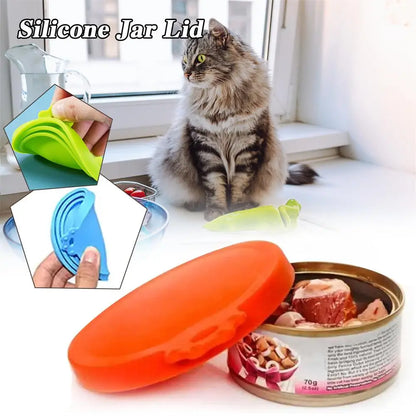 Silicone Canned Lid Sealed Feeders Food Can Lid For Puppy Dog Cat Storage Cap Reusable Cover Lid Health Pet Daily Supplies