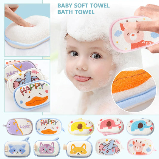 Scrubber Bath Towels Bath Sponge Brush Bath Cotton Bath Ball Shower Brush Elephant Pattern Infant Children Rub Bath Sponge