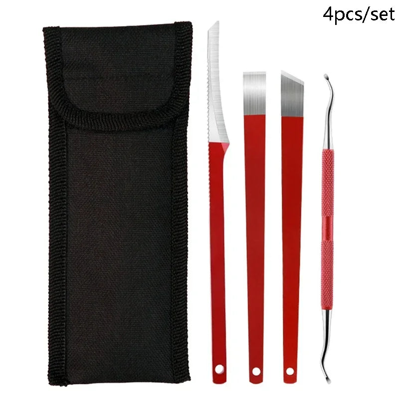 Pedicure Knife Tools for Feet Stainless Steel Foot Scrubber Dead Skin Remover 3/4/5Pcs Foot Scraper Knife Scraping Manicure Tool