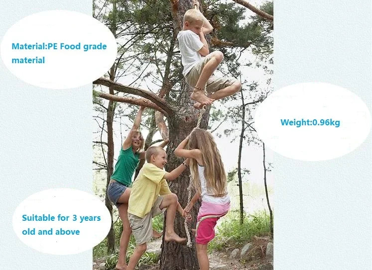 Kids Climbing Ropes Children Swing Disc Climbing Plastic Rope Kids Playground Equipment Outdoor Indoor Swing Fun Fitness Toys