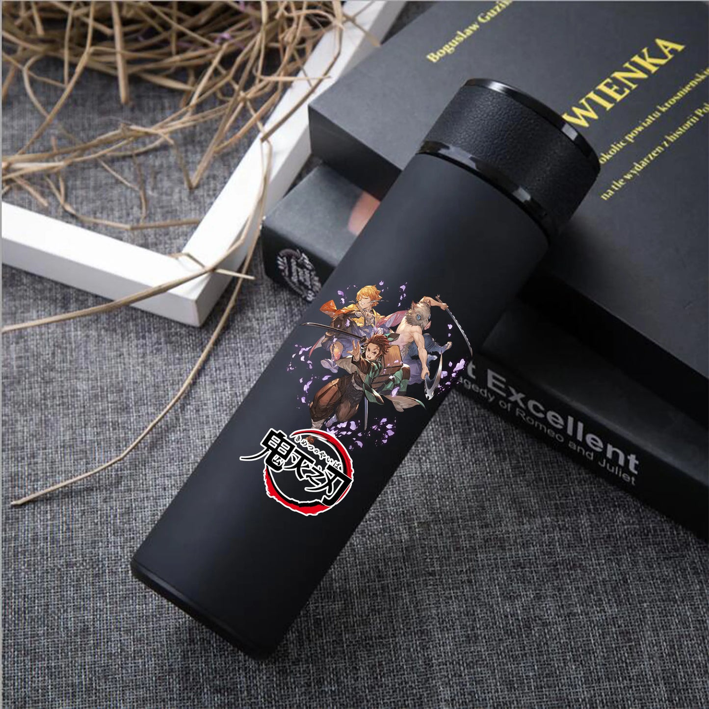 Anime Demon Slayer Kimetsu Vacuum Cup 304 Stainless Steel Thermos Vacuum Flask Water Bottle Gift