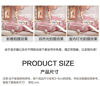 150X200cm Modern Childrens cartoon girl princ ess bed pink queen size bed frame full  double bed complete bedroom furniture