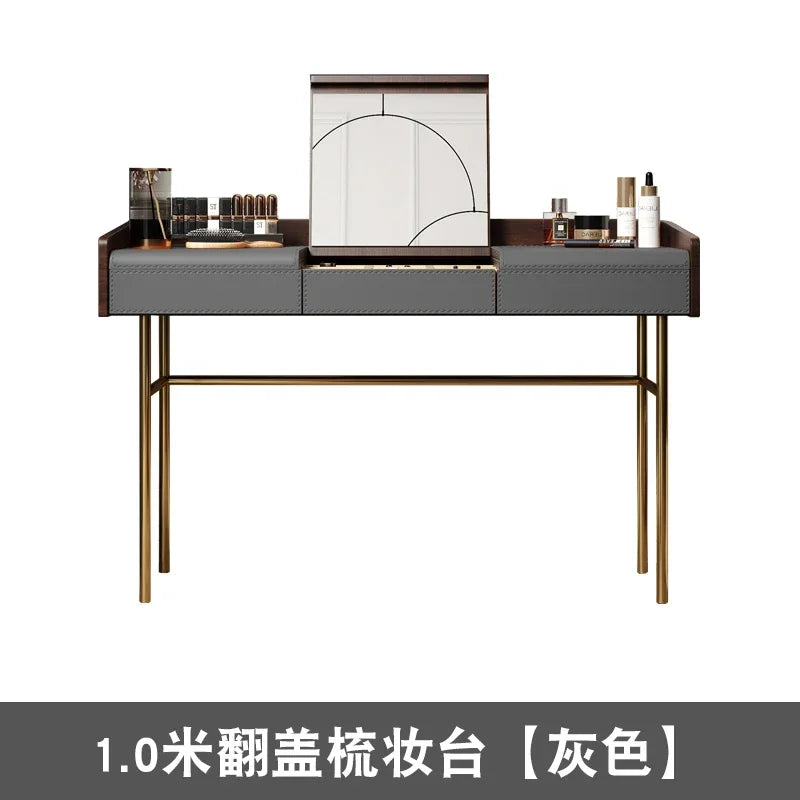 Living Room Vanity Table Nail Makeup Drawers Bedroom Storage Luxury Dressing Table European Mesa De Maquillaje Trendy Furniture