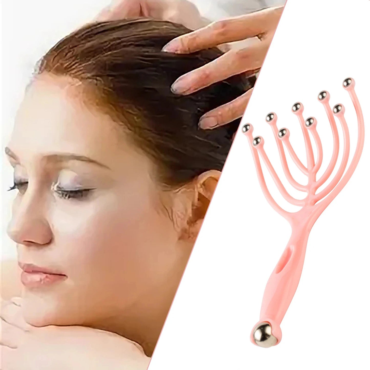 Head Massager Comfortable Stress Relief Tool Scalp Scratcher Portable Neck Massage Tool For Stress Relief Home Relaxation