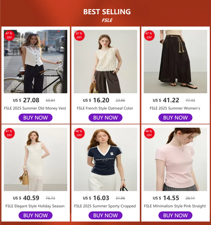 FSLE【Premium Series】2025 Summer Women's Textured Sleeveless Blouse - Crinkle Weave & Relaxed Fit with Artisan Detailing