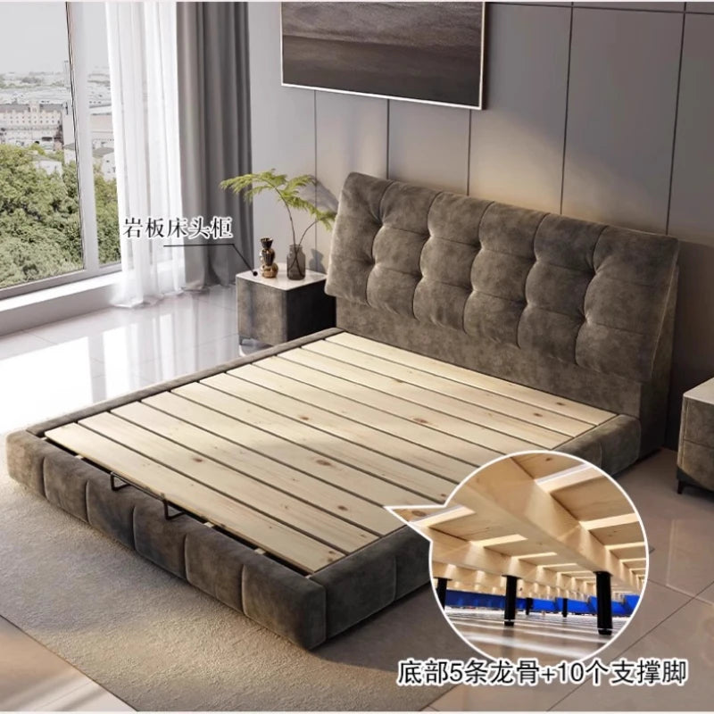 King Size Queen Double Beds Base Frame With Head Board Luxury Daybed Full Size 180x200 Double Bed Twin Home Bedroom Furniture