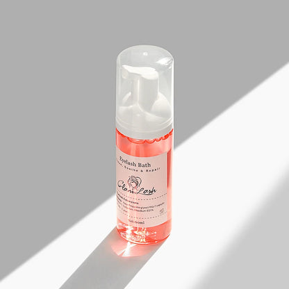 GLAMLASH 60ml No tears Formula Fruit Scent Eyelash Foam Cleanser For Lash Extension Shampoo Pump Press Lash Washing Bottles