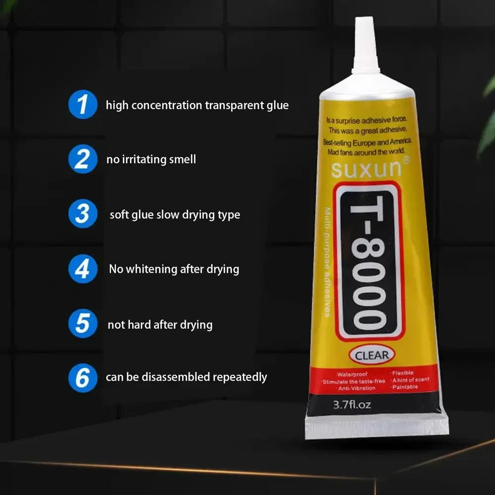 T8000 Phone Repair Glue Phone Screen Glue Cell Phone Adhesive Phone Glue Electronic Glue T8000 Multifunction DIY Phone Adhesive