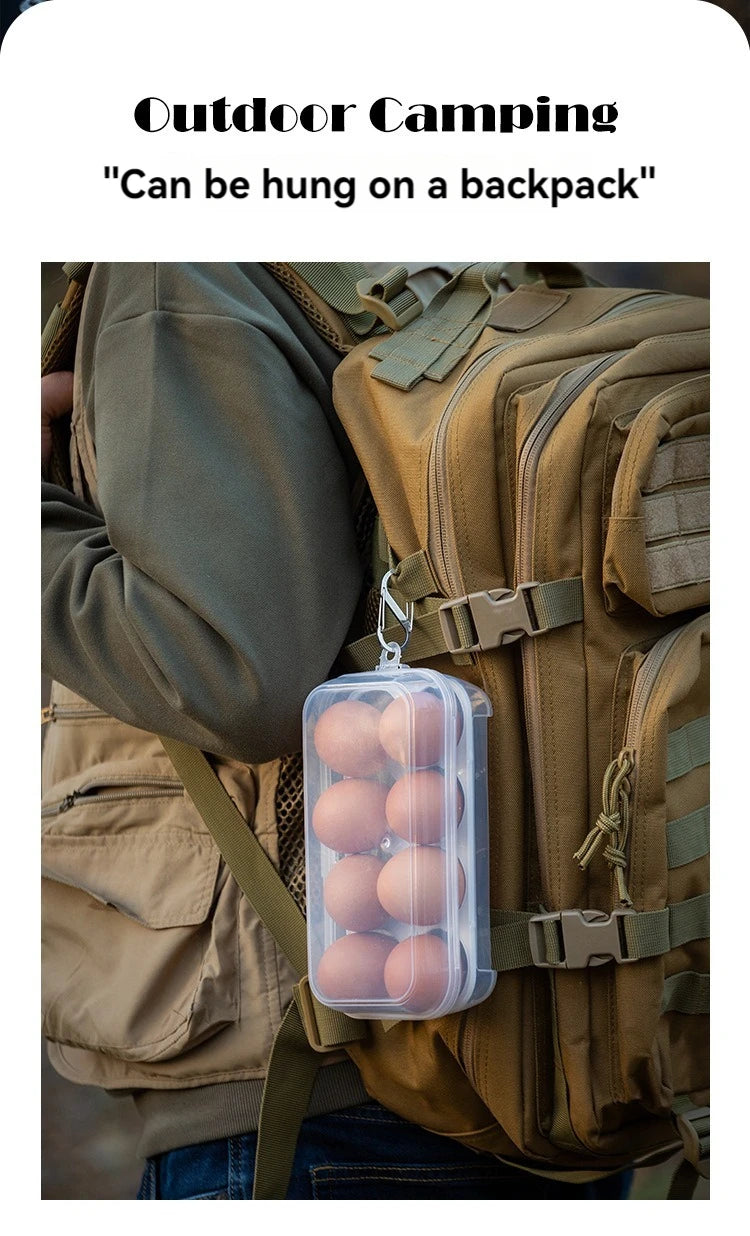 Egg Storage Box With Lid Kitchen Refrigerator Egg Box Egg Drop Rack Egg Storage Box Fridge Egg Organizer 3/4/8 Grid Egg Tray