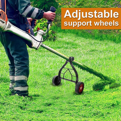 Lawn Mower Wheels Ergonomic Lawn Mower Stand Wheels Adjustable Lawn Mower Support Wheel for Walk-behind Brush Cutter for String