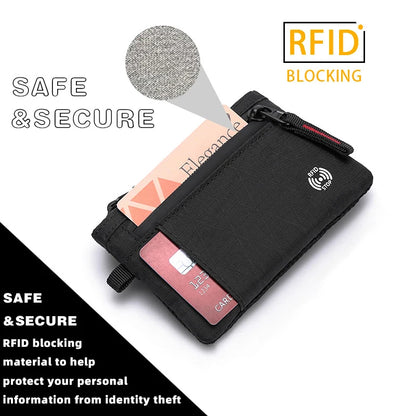 RFID Blocking Anti-Theft Slim Wallet - Compact Card Holder & Coin Purse for Men Women, Travel Essentials, NFC Protection