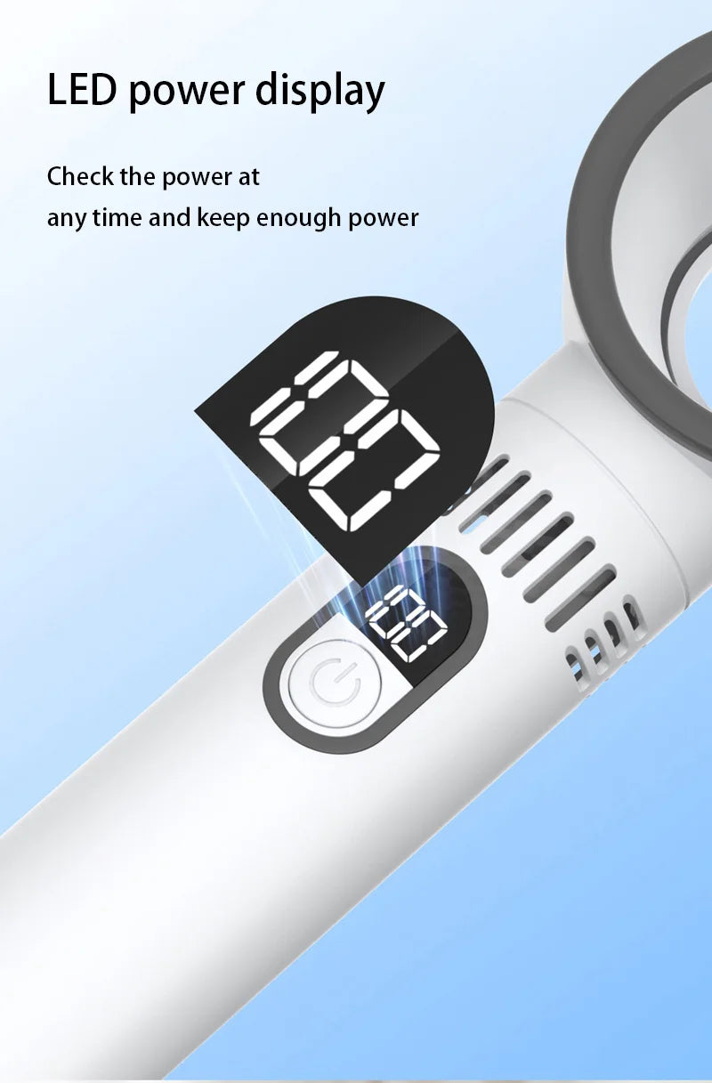 2025 New Portable Hand Fan  100 Wind Speeds Mini Bladeless Handheld Fan USB Rechargeable Personal Fans Electric Eyelash Fan