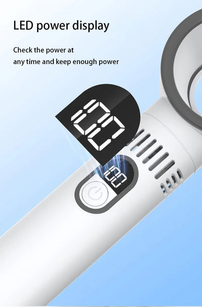 2025 New Portable Hand Fan  100 Wind Speeds Mini Bladeless Handheld Fan USB Rechargeable Personal Fans Electric Eyelash Fan