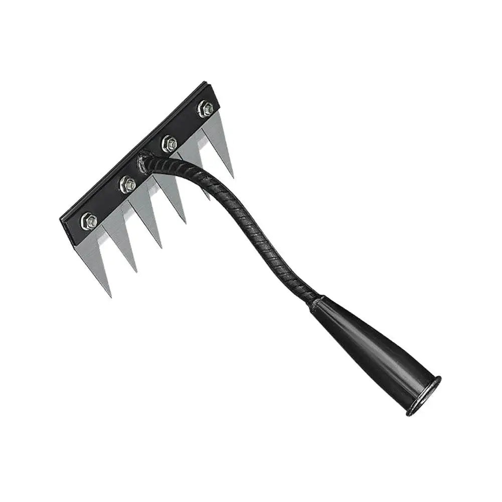 5/6/7/8 Teeth Agricultural Rake Soil Loosening Weeding Tool Manganese Steel Garden Weeding Rake Multi-use Agricultural Straw Hoe