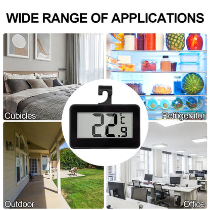 Mini Refrigerator Fridge Thermometer Max/Min Record Function Room Thermometer Refrigerator/Freezer Digital Thermometer for Home