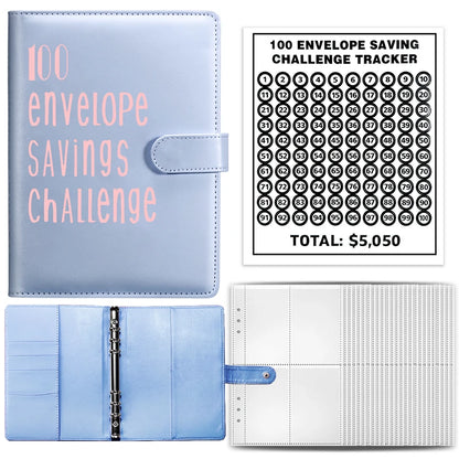 100 Envelope Cash Savings Challenge, Saving Challenge Envelop Book, Budget Envelope Financial Assistant, A5 Size Cash Binder