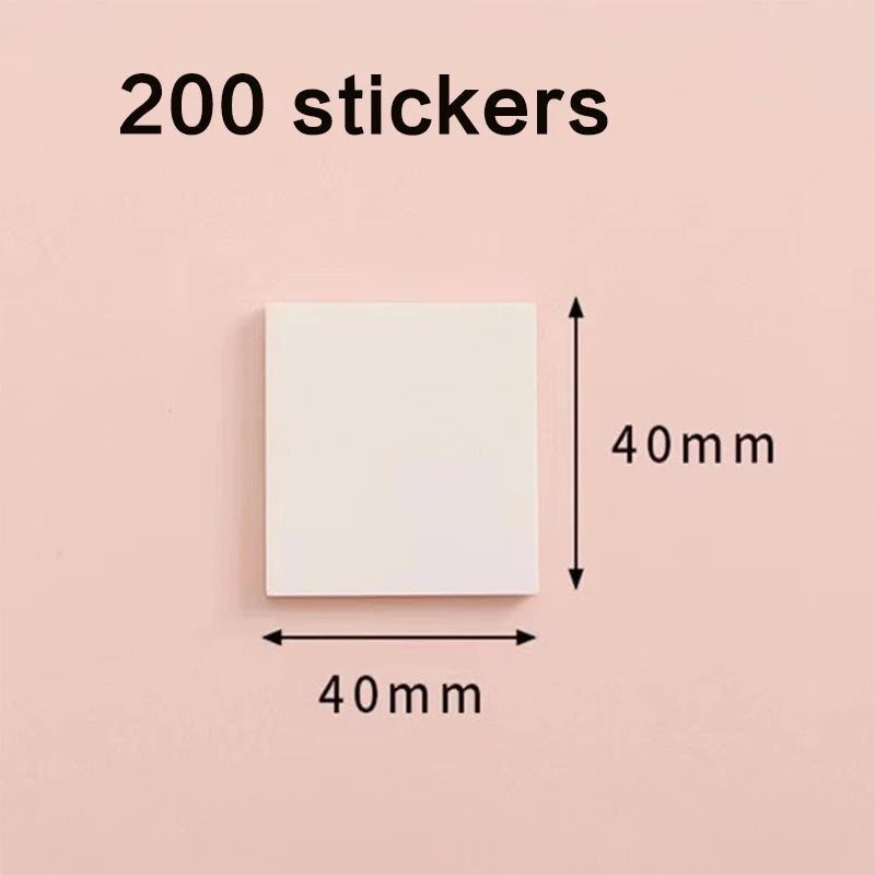 50/100 Sheets Sticky notes Reusable Transparent sticky notes Waterproof note paper for School office stationery Bookmark Marker