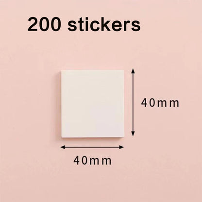 50/100 Sheets Sticky notes Reusable Transparent sticky notes Waterproof note paper for School office stationery Bookmark Marker