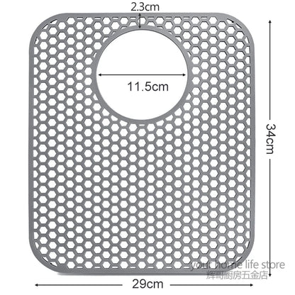 Silicone Sink Mat Sink Protectors for Kitchen Sink, Sink Mat Grid Non-Slip Folding Sink for Bottom of Farmhouse Porcelain Sink