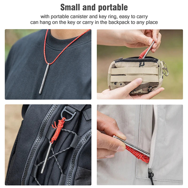 Boundless Voyage Portable Titanium Toothpicks Holder Ear Wax Removal Personal Care Tools Outdoor Multifunctional Tools Ti9008O