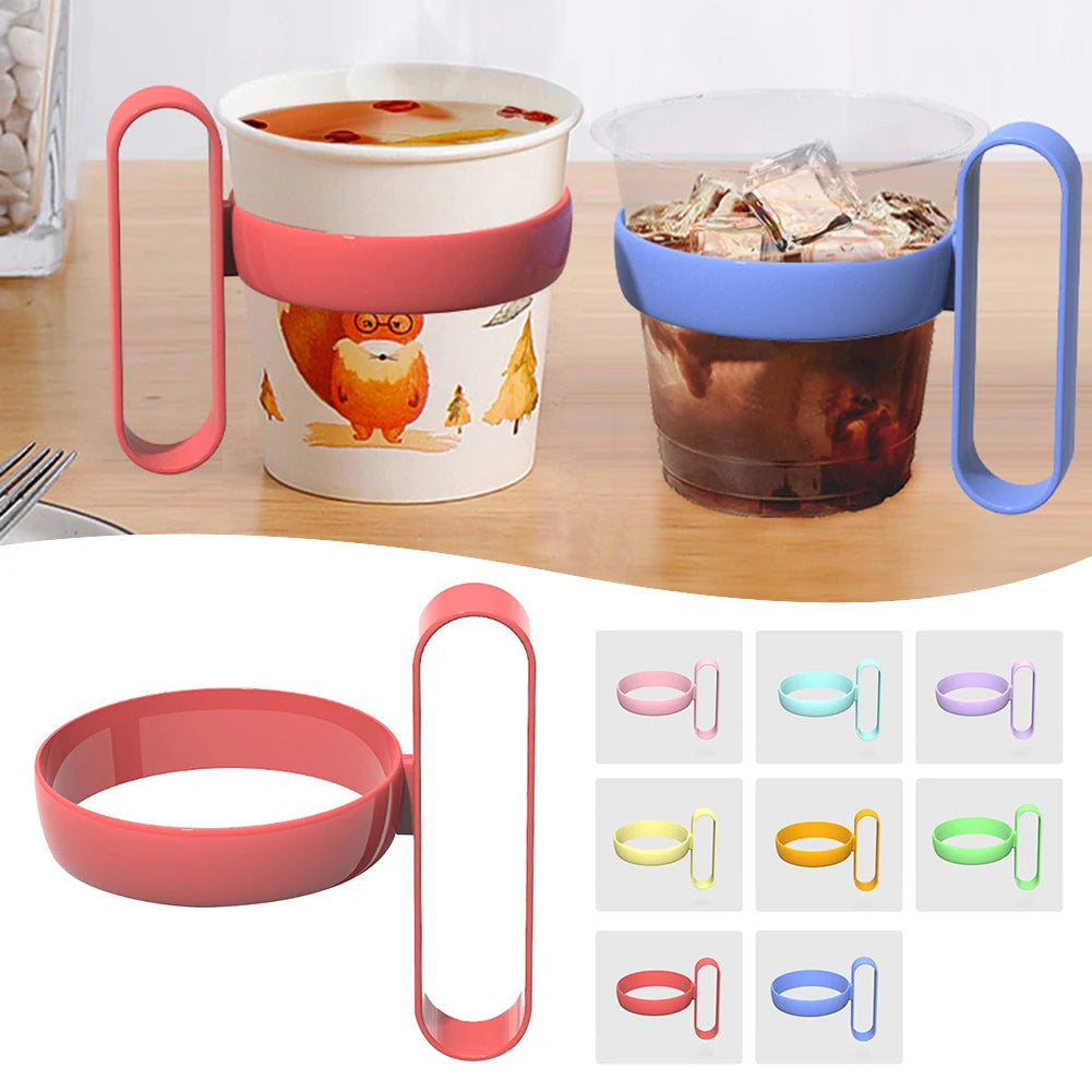 10pcs Simple Fashion Anti-Scald Cup Holder Easy Carrying Spill-Proof Cup Holder For Home/Office Kitchen Gadgets