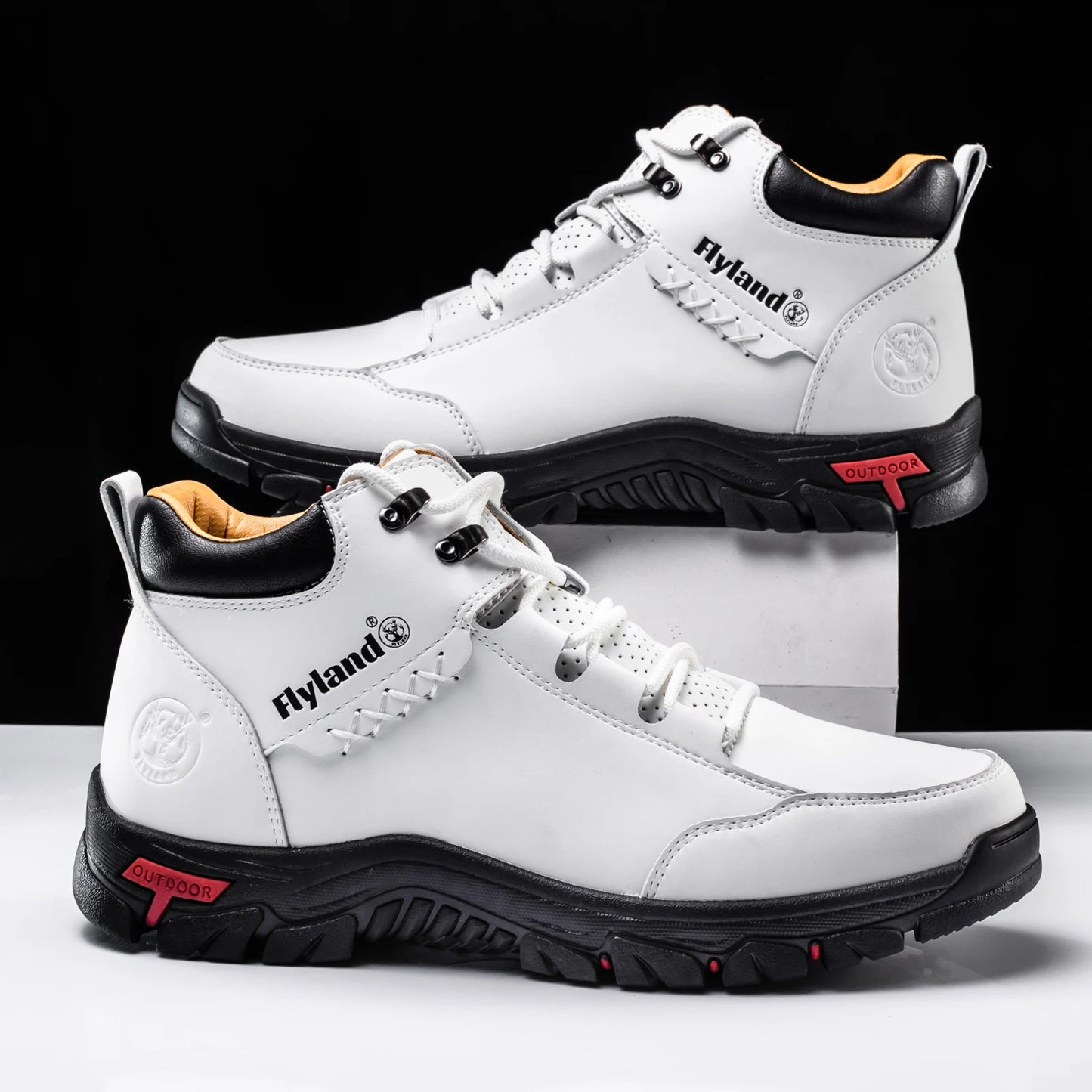 FLYLAND Fashionable  Ankle Boots Men Casual Sneakers Work Office Shoes