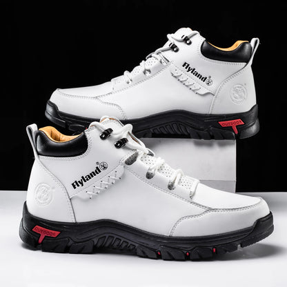 FLYLAND Fashionable  Ankle Boots Men Casual Sneakers Work Office Shoes