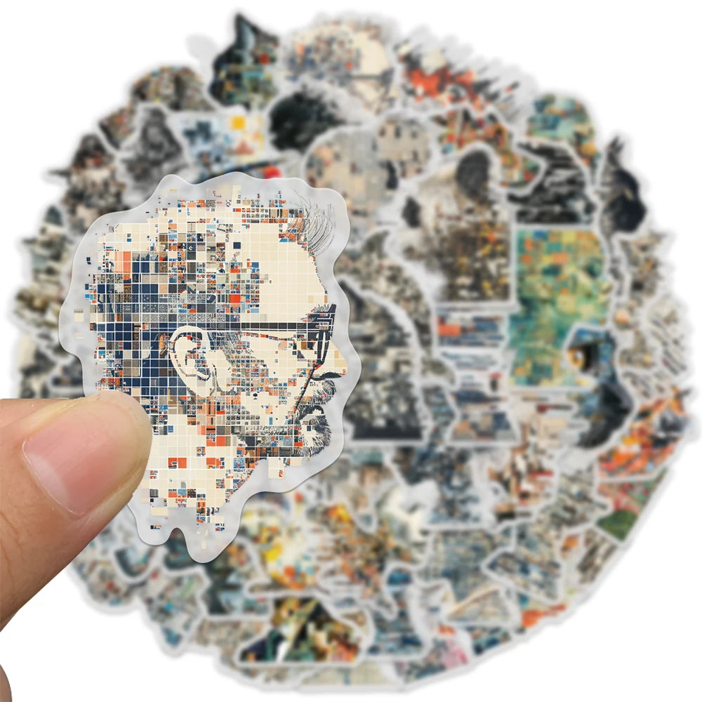 50PCS Photo Portrait Stickers Exquisite Hand Account Materials Phone Cases Laptop Suitcases Water Cups Waterproof Stickers