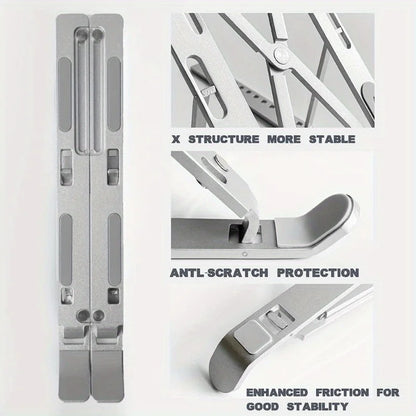 Portable Laptop Stand, Ergonomic Aluminium Laptop Mount Stand, Detachable Laptop Riser Notebook Holder Stand Compatible