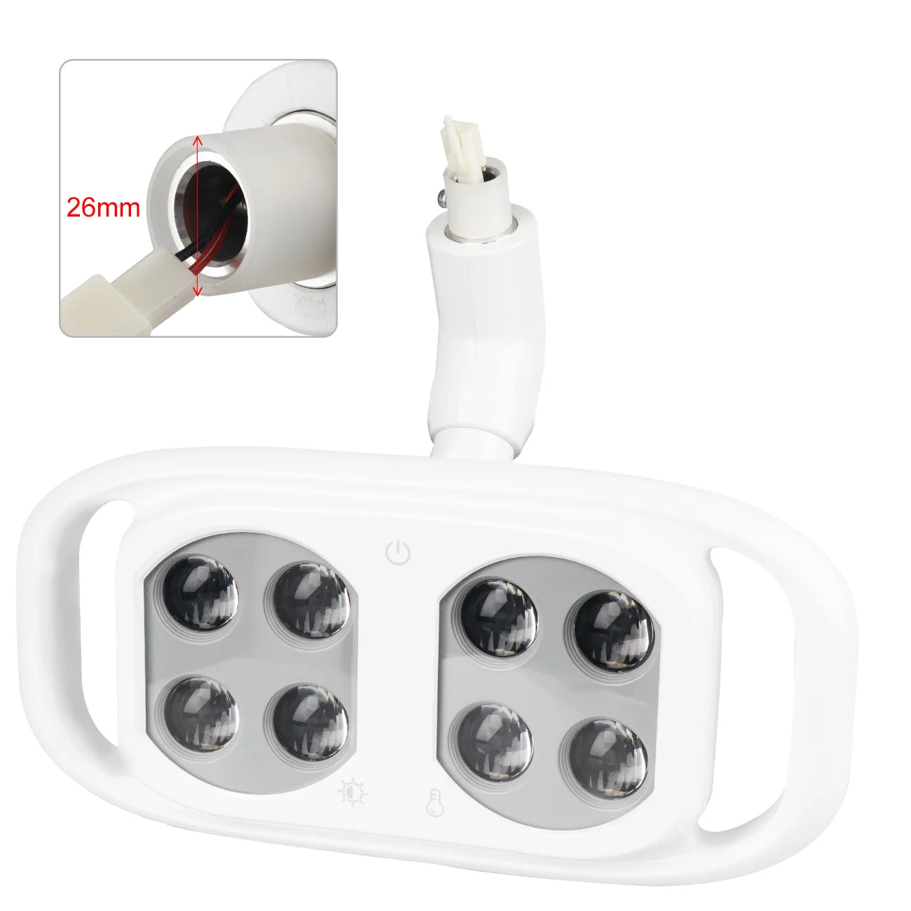 Dental Oral Light 8Bulds LED With Smart Sensor Switch Adjustable Brightness Surgical Lamp Dentistry Induction Yellow White Light