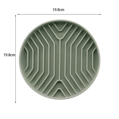 Non-slip Silicone Pet Slow Food Bowl Anti-choking Anti Knockover Cat Slow Feeder Mat with Suction Cup Dog Accessories