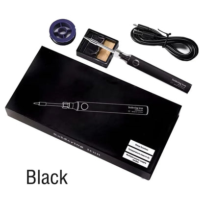 Portable Soldering Iron 1100mAh Mini Soldering Iron Kit USB Rechargeable Welding Soldering Iron Tool